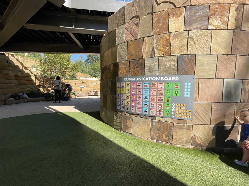 communication board in the park